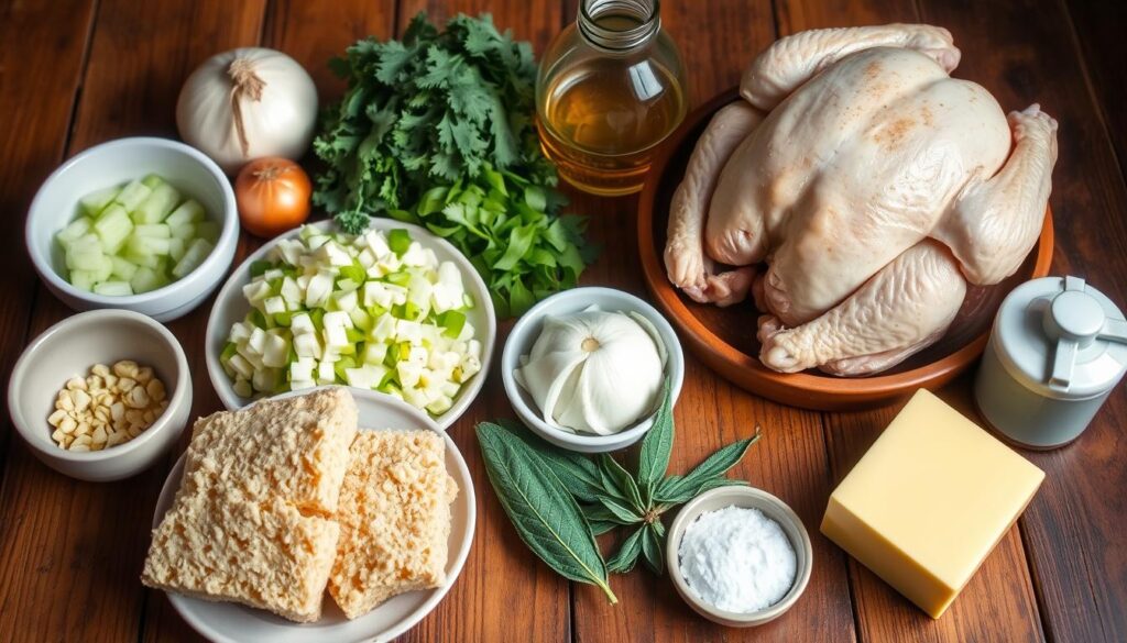 Ingredients for Chicken and Dressing