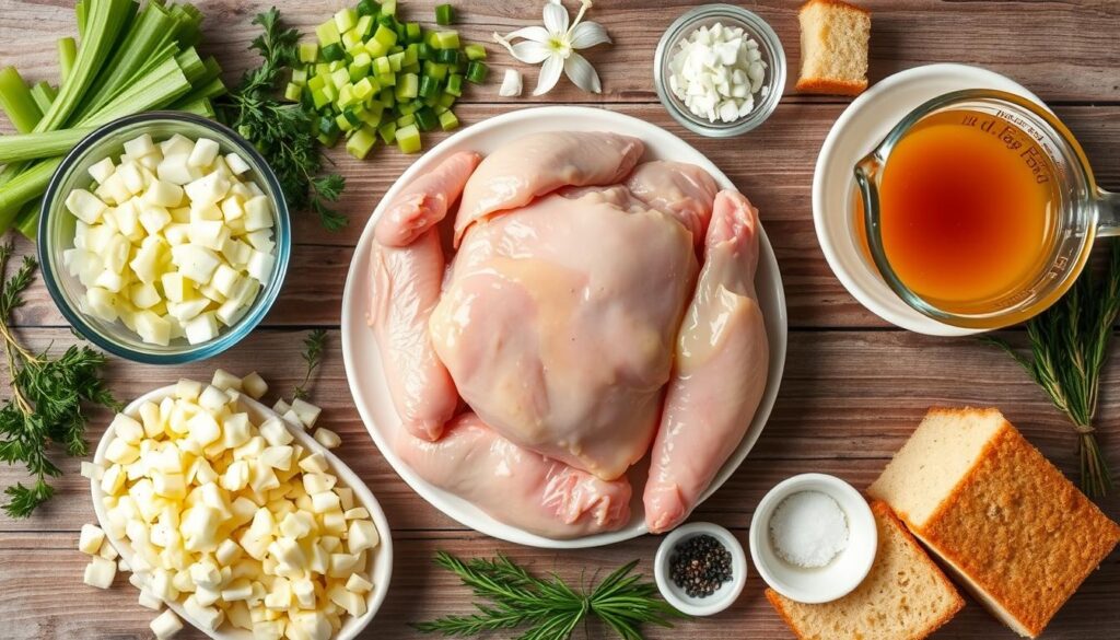 Chicken and Dressing Ingredients