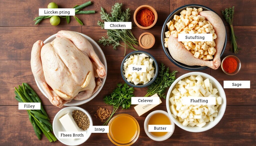 Chicken and Dressing Ingredients