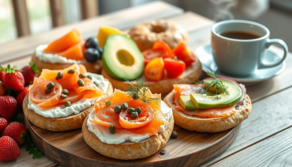 Delicious Bagel Breakfast Toppings