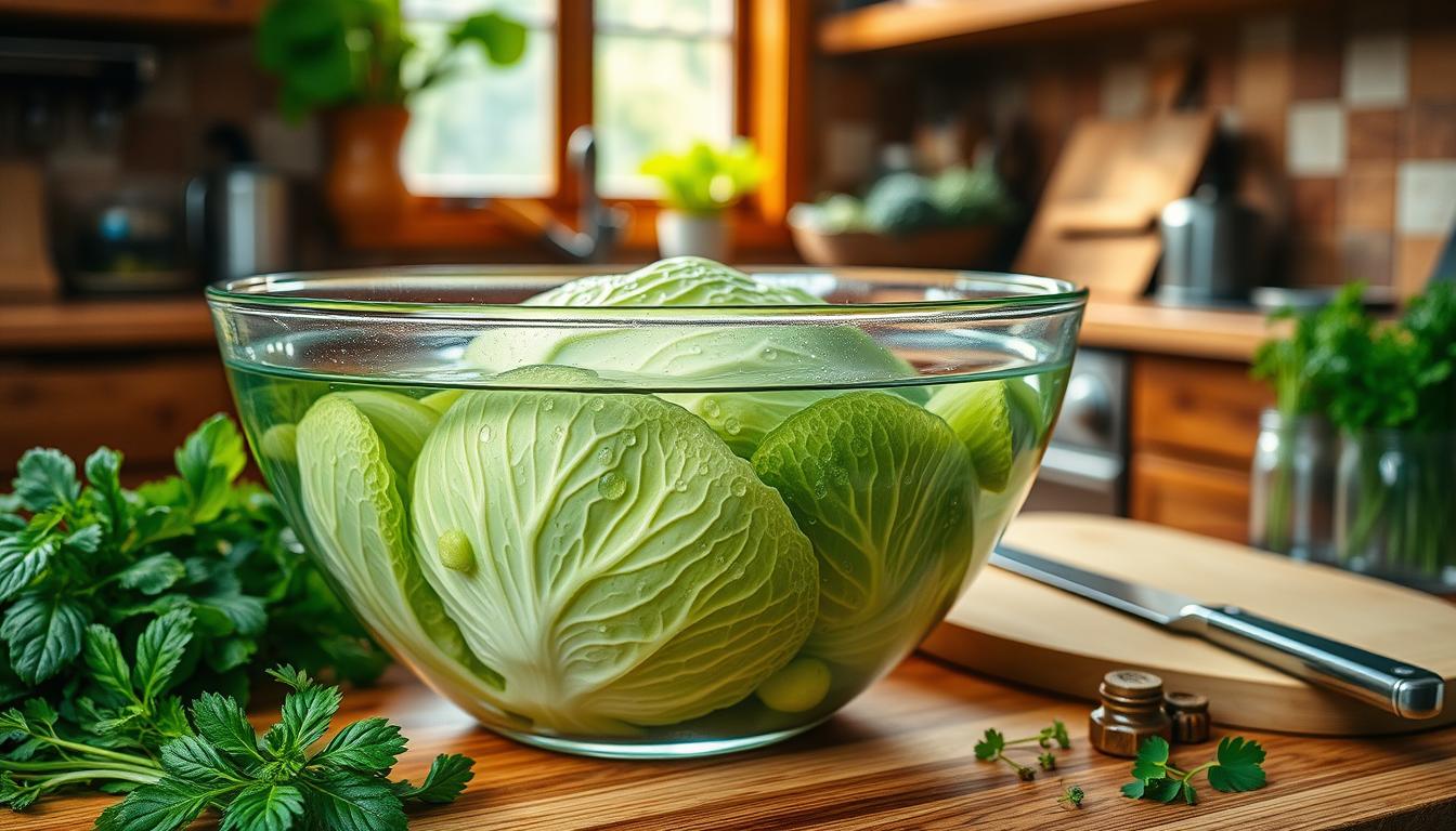 How long to soak cabbage before cooking?