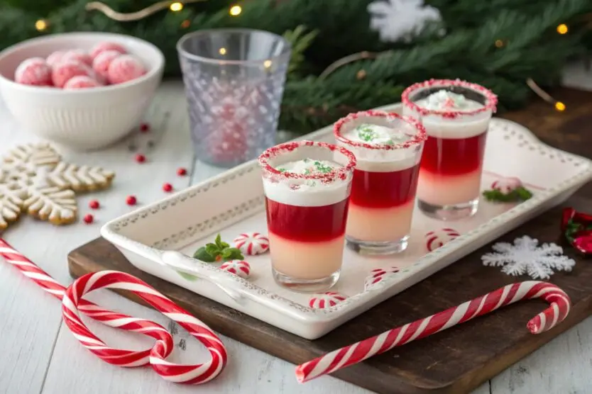 A Tray of white tea shots